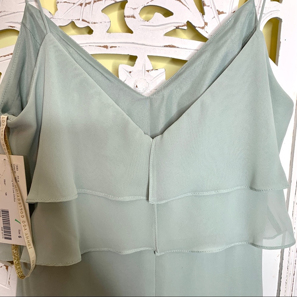 Jenny Yoo Morning Mist Flutter Top Maxi Dress NWT - Picture 6 of 11